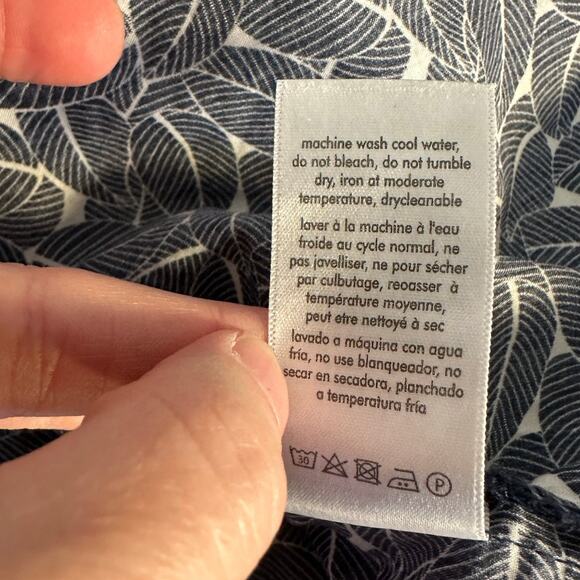 Onia Camp Collar Blue Tropical Print Short Sleeve Casual Button Down Size M - Picture 7 of 9